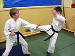 Students practising technique