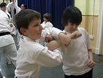 Students practising technique