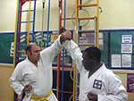 Students practising technique