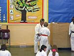 Student receiving their award