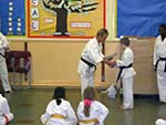 Student receiving their award