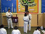 Student receiving their award
