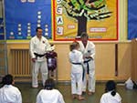 Student receiving their award
