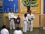 Student receiving their award