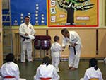 Student receiving their award